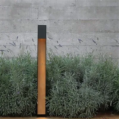 LED Corten মরিচা Bollard আলো